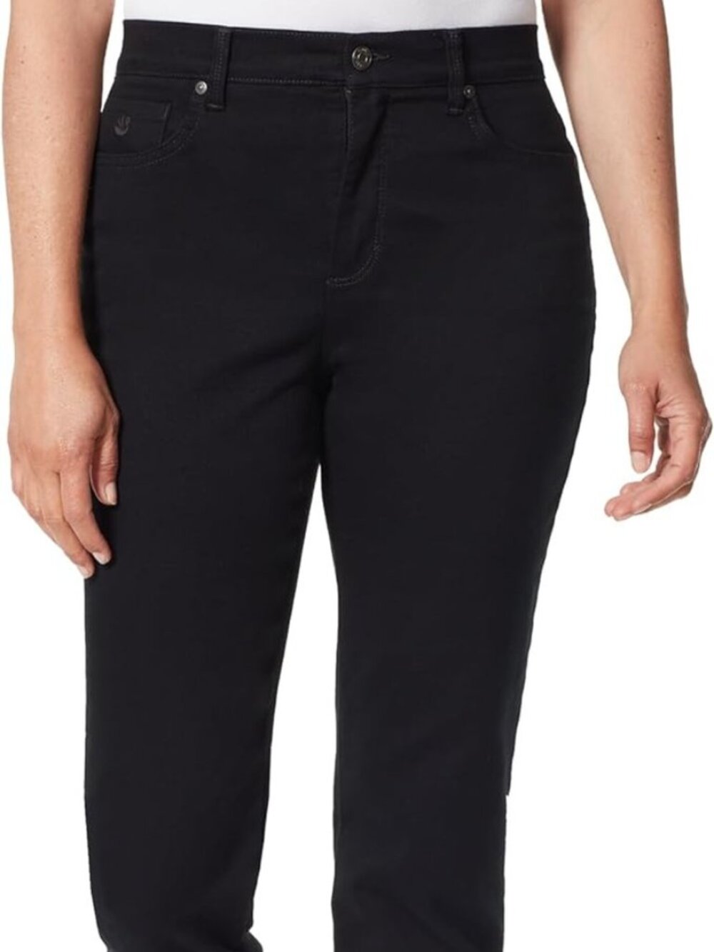 Gloria Vanderbilt Women's Amanda Classic High Rise Tapered Jean, Black, 12x31